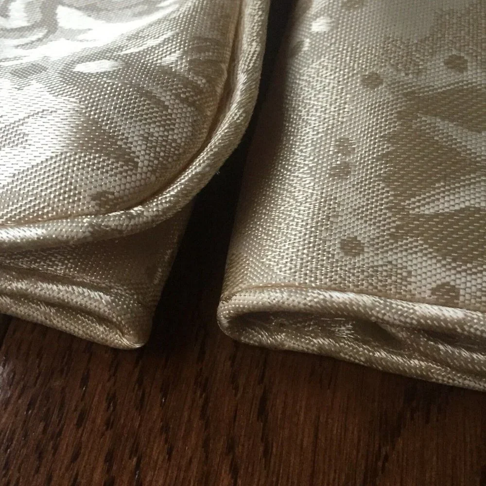 NEW‎ 2 Throw Pillow Covers Damask Floral Satin Solid Grey Gold Black or Brown